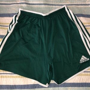 Adidas women’s green soccer shorts size Medium
